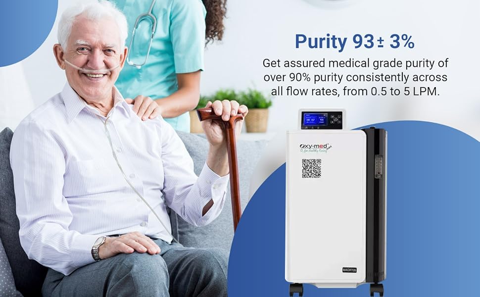 Oxymed Oxygen Concentrator - Purity 93+/- 3%