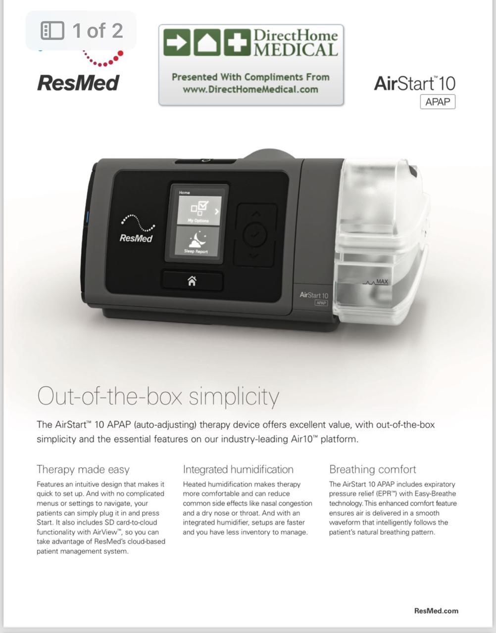 ResMed AirStart 10 Auto CPAP