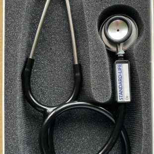 a stethoscope in a foam box